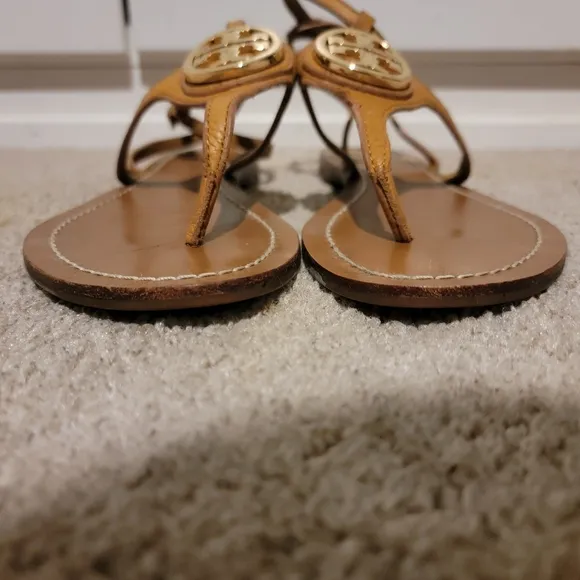 Tory Burch Leticia Ankle Strap Sandals Tan Size 7