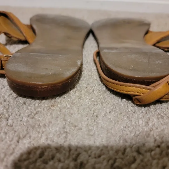 Tory Burch Leticia Ankle Strap Sandals Tan Size 7