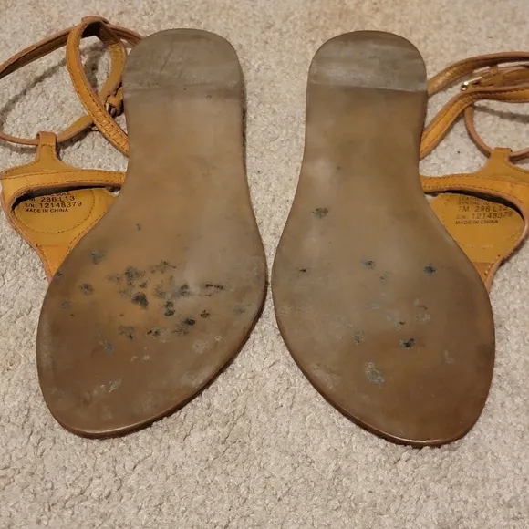 Tory Burch Leticia Ankle Strap Sandals Tan Size 7