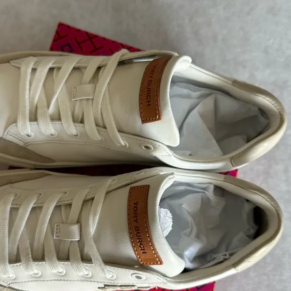 Tory Burch Men's White and Tan Sneakers