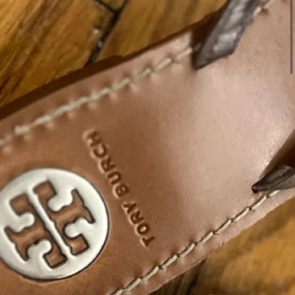 Tory Burch Metallic Leather Sandals, Silver