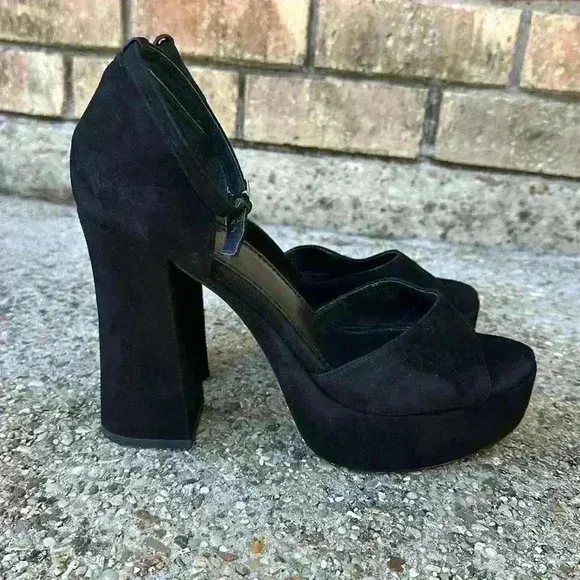 Tory Burch women's ankle strap platform suede sandals size 10M