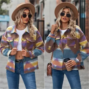Tribal Treasures Collared Jacket - Purple