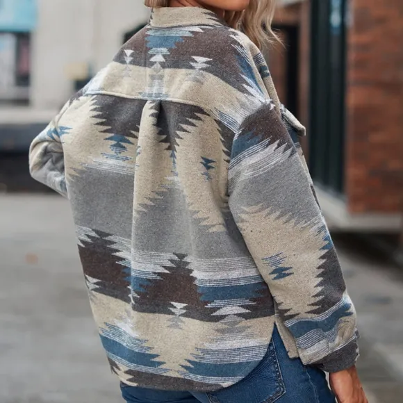Tribal Treasures Collared Jacket - Tan