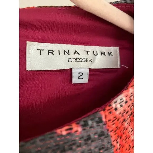 Trina Turk Floral Sheath Dress Textured Date Coquette Old Money Easter Spring