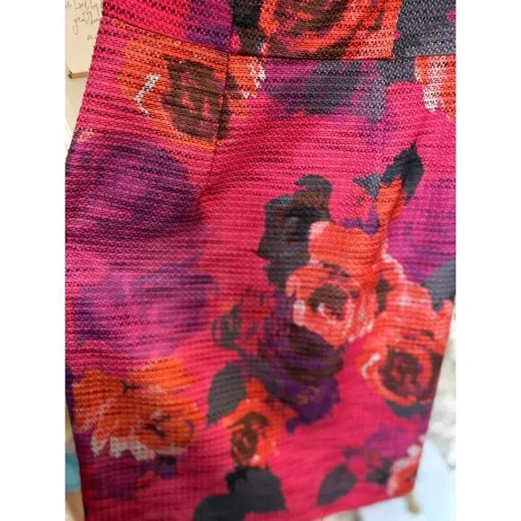 Trina Turk Floral Sheath Dress Textured Date Coquette Old Money Easter Spring