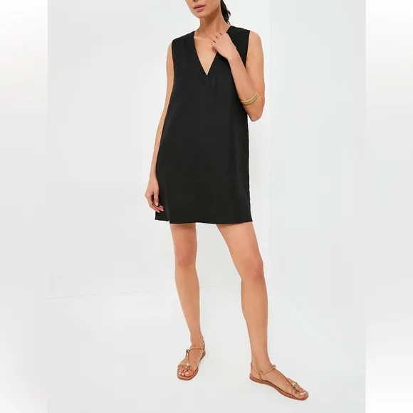 TUCKERNUCK Black Linen Melanie Dress
