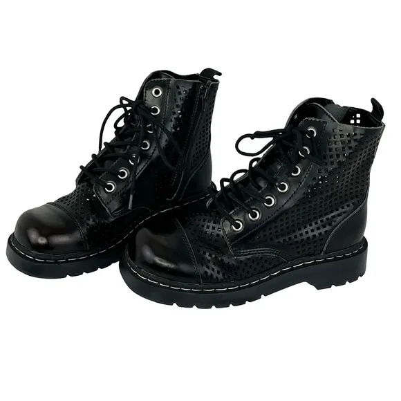 T.U.K. Black Combat &amp; Moto Boots
