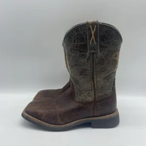 TWISTED X Cowboy Boots Kids 10.5 Brown Western Square Toe