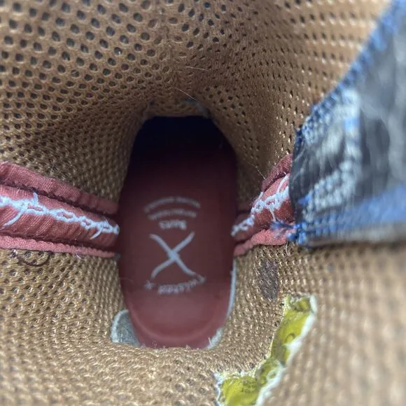 TWISTED X Cowboy Boots Kids 10.5 Brown Western Square Toe