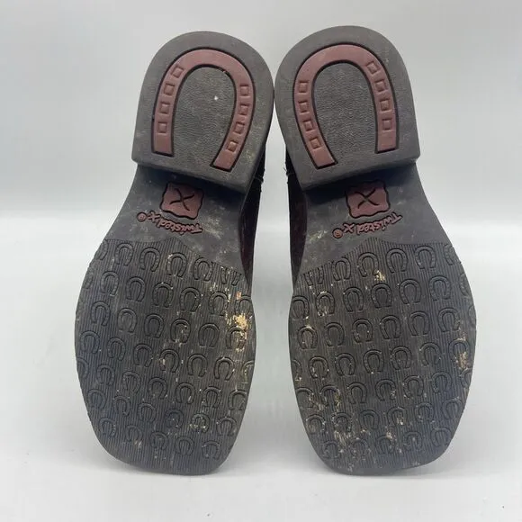 TWISTED X Cowboy Boots Kids 10.5 Brown Western Square Toe