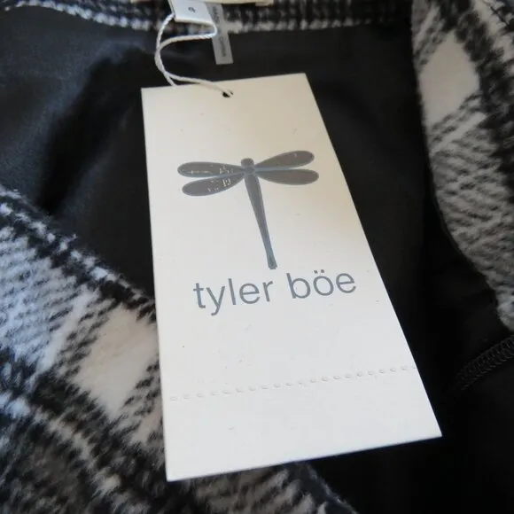TYLER BOE Plaid Four Panel Mini Skirt in Black Preppy Academia - Size US 4 NWT