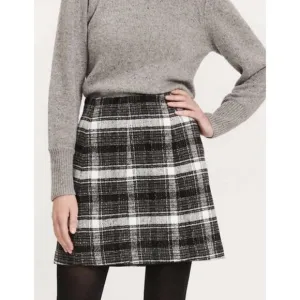 TYLER BOE Plaid Four Panel Mini Skirt in Black Preppy Academia - Size US 4 NWT