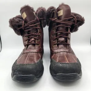 Ugg Australia Butte Brown Leather Men Boots Size 12