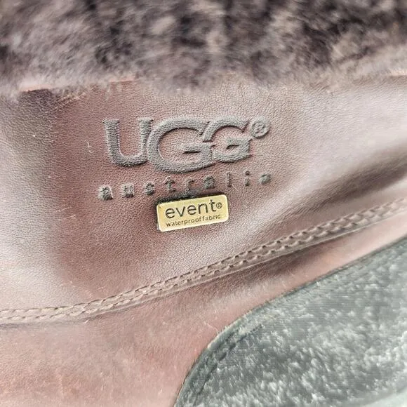Ugg Australia Butte Brown Leather Men Boots Size 12