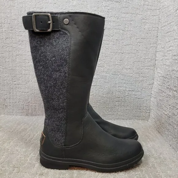 UGG Australia Janina Women's Size 5 US Black Waterproof Knee-High Boots 1018472