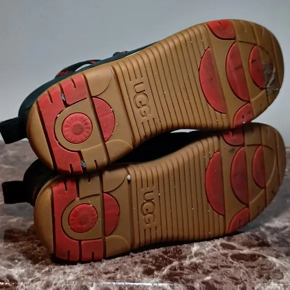 UGG Black Boots with High-Top Design and Rugged Durability