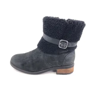 UGG Blayre Black Sheepskin Cuff Winter Boots 8.5