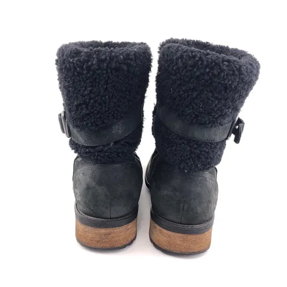 UGG Blayre Black Sheepskin Cuff Winter Boots 8.5