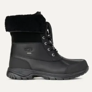 Ugg Butte Men’s Sherpa Rubber Tie Up Taller Boots Winter Used
