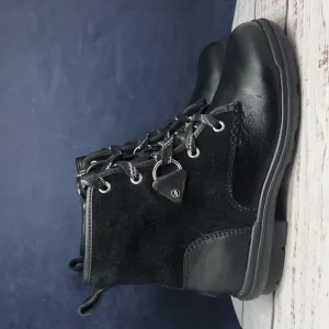 UGG | EUC Hapsburg Hiker Boots Women's Black Lace Up Zipper Closure Pull Tab 6