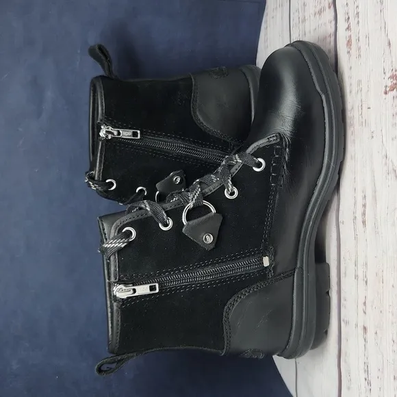 UGG | EUC Hapsburg Hiker Boots Women's Black Lace Up Zipper Closure Pull Tab 6