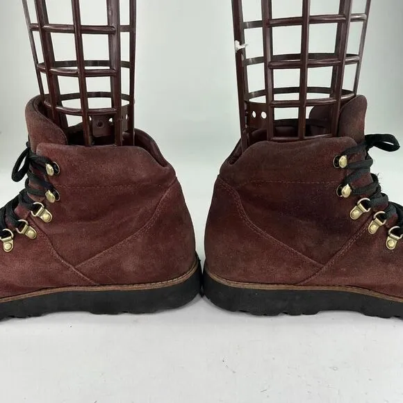 UGG Hafstein Men's WTPF Burgundy Suede Boots US 9 Lace-Up Winter Outdoor Boot