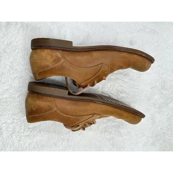 UGG Hunnington Men's Chestnut Brown Leather Oxford Shoes Size 8.5