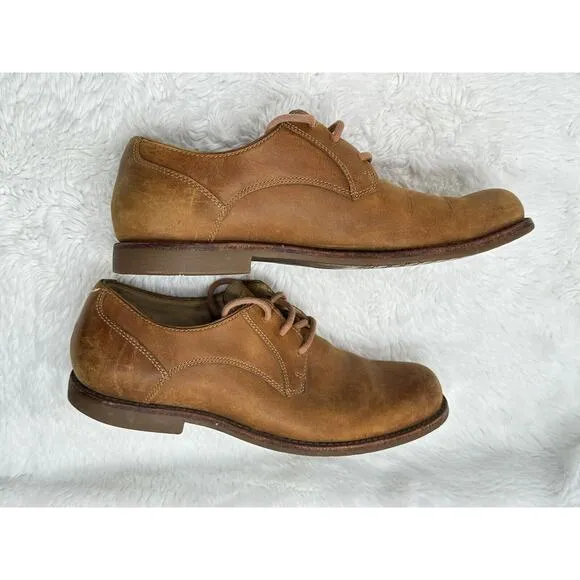 UGG Hunnington Men's Chestnut Brown Leather Oxford Shoes Size 8.5