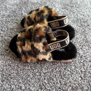 UGG Leopard Print Kids Sandals