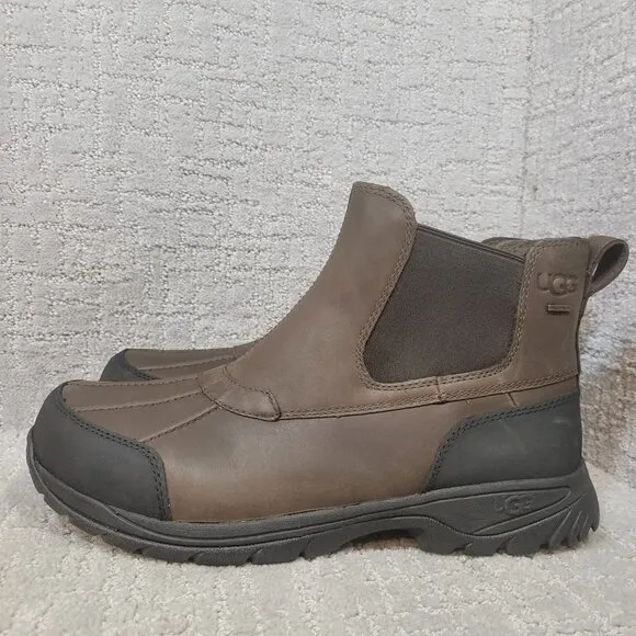 UGG Stout Butte Men's Size 13 US Brown Waterproof Winter Chelsea Boots 1113956