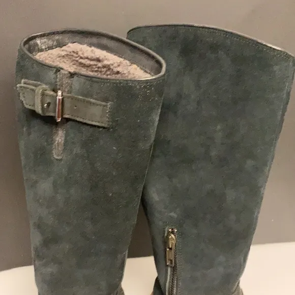 UGG Suede Boots Waterproof Calf High Zip Side Sz 6