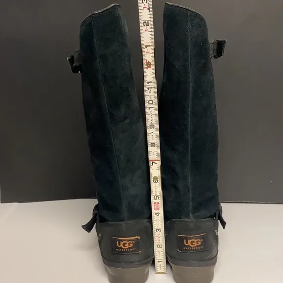 UGG Suede Boots Waterproof Calf High Zip Side Sz 6