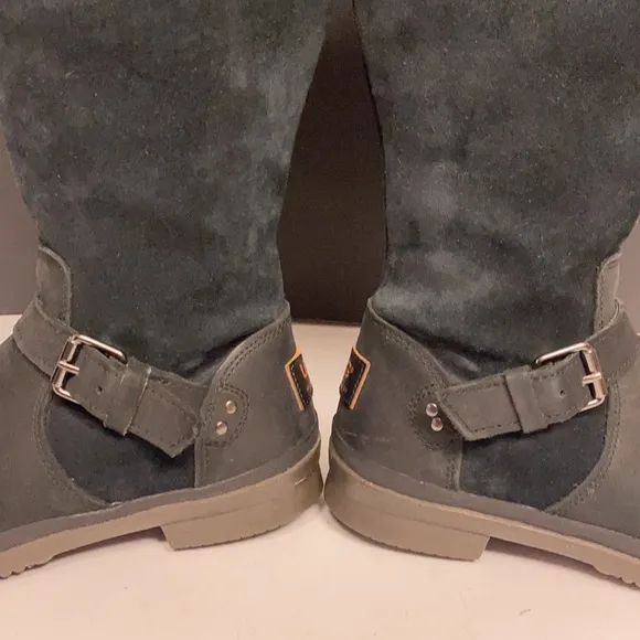 UGG Suede Boots Waterproof Calf High Zip Side Sz 6