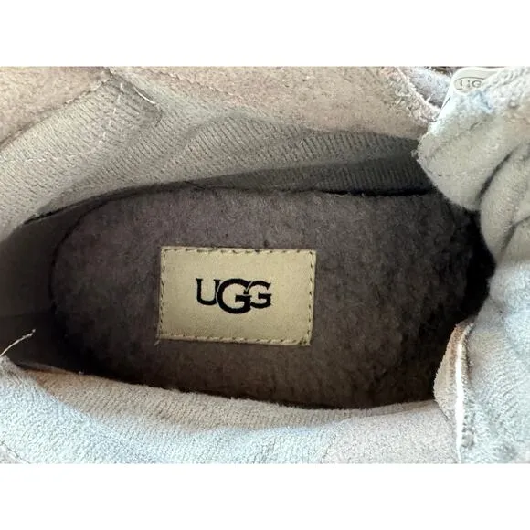 Ugg taupe suede heeled waterproof boots Sz 7