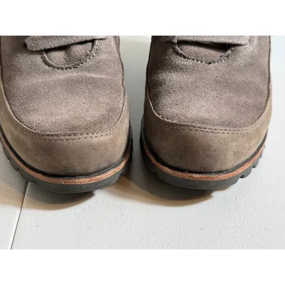 Ugg taupe suede heeled waterproof boots Sz 7