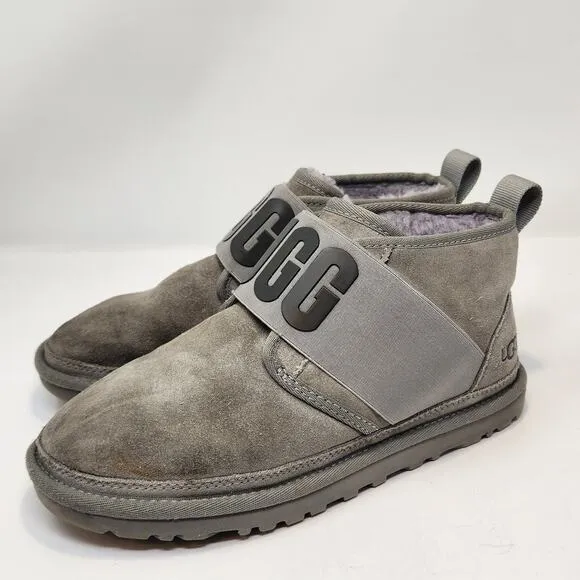 Ugg Women Neumel II Gray Suede Graphic Chukka Ankle Boot Size 6 Slip On Lined