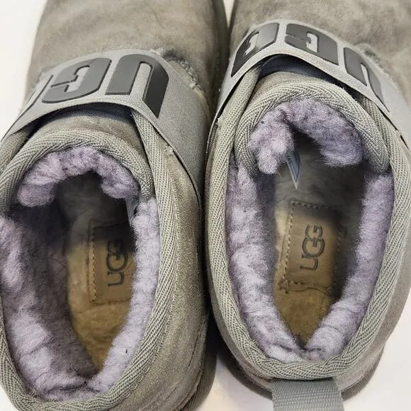 Ugg Women Neumel II Gray Suede Graphic Chukka Ankle Boot Size 6 Slip On Lined