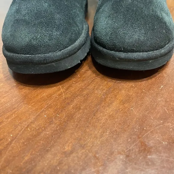 UGG WOMEN'S BLACK (1007308) BAILEY BOW  TALL BOOTS SIZE 7 Pre Owned Boot Fur