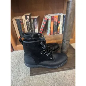 Ugg Womens Size 10 Hapsburg Hiker Black Waterproof Leather Suede Duck Rain Boots