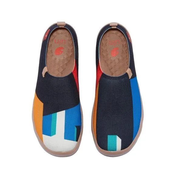 UIN Men's Slip Ons Canvas Flats Walking Casual Loafers Shoes (Goodnight Toledo)