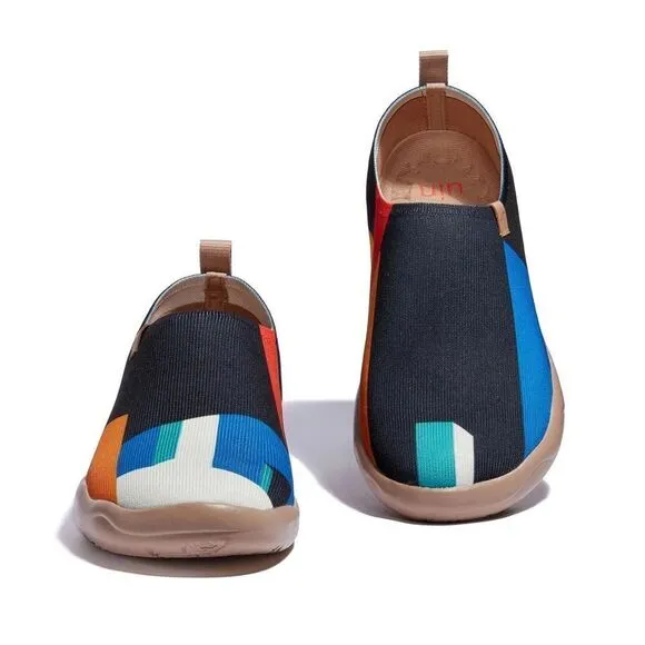 UIN Men's Slip Ons Canvas Flats Walking Casual Loafers Shoes (Goodnight Toledo)