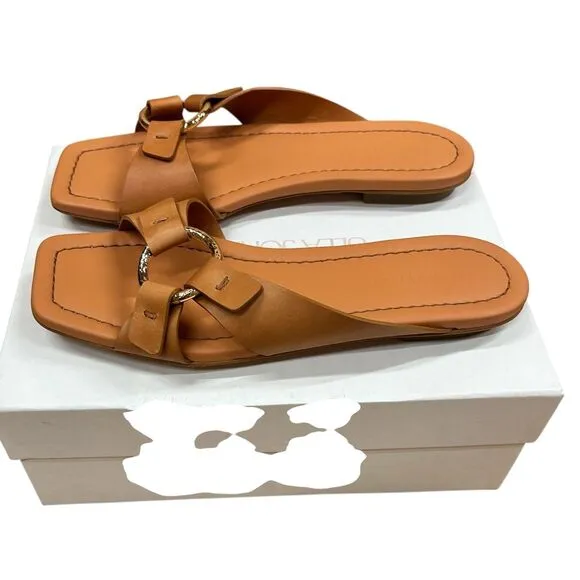 Ulla Johnson Women's Ring Leather Sandals in Pecan Brown NWB Size 38