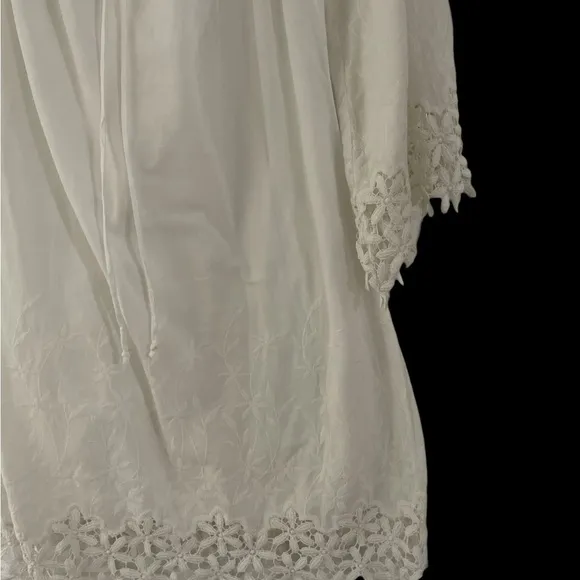 Union of angels white on or off shoulders boho eyelet lace floral dress s