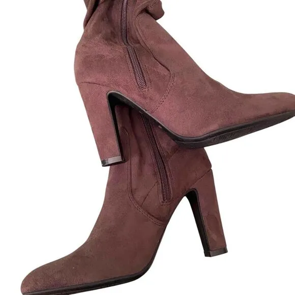 Unisa Faux Suede Over The Knee Boots in Brown in Size 8M