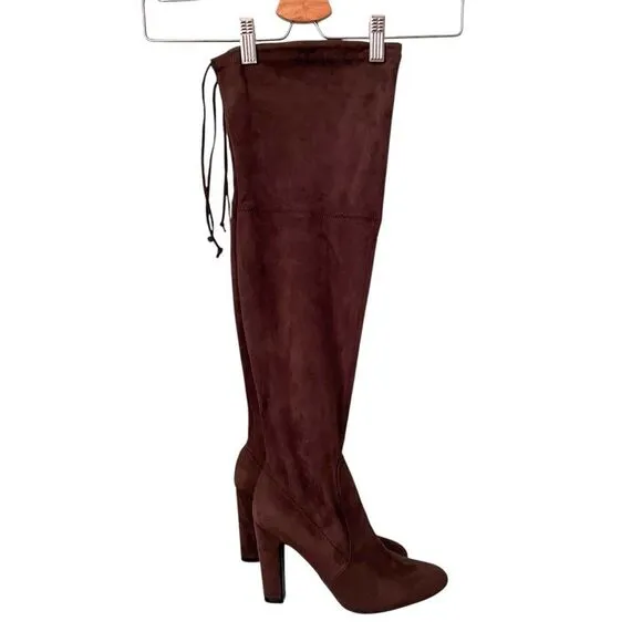 Unisa Faux Suede Over The Knee Boots in Brown in Size 8M