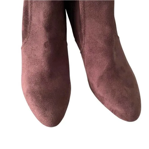Unisa Faux Suede Over The Knee Boots in Brown in Size 8M