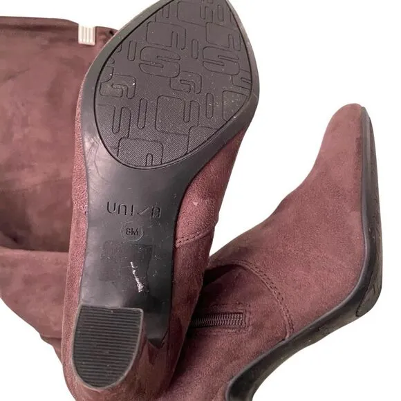 Unisa Faux Suede Over The Knee Boots in Brown in Size 8M