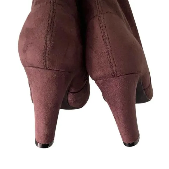 Unisa Faux Suede Over The Knee Boots in Brown in Size 8M