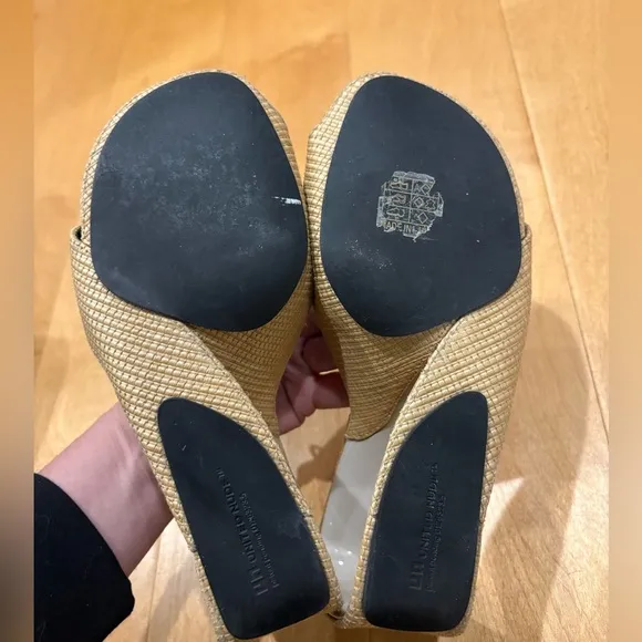 United Nude Mobius slip on sandals hollow heel 40 9